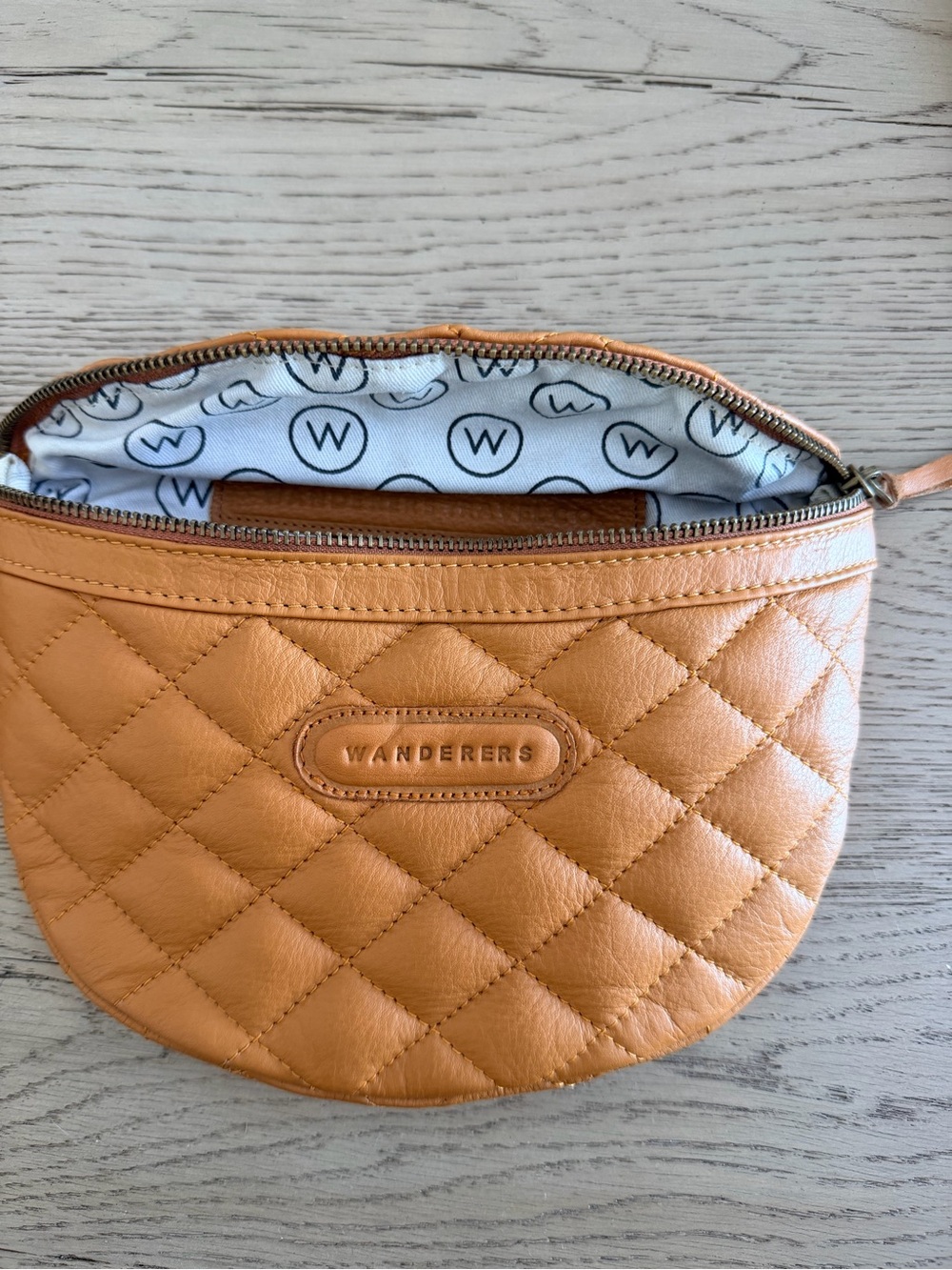 Wanderers Quilted Crossbody in Tan - Picture 6 of 10